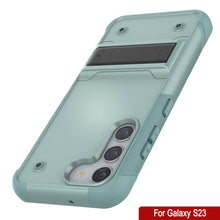 Cargar imagen en el visor de la galería, Funda Punkcase Galaxy S23 [Serie Reliance] Protector híbrido de grado militar con soporte incorporado [Verde]

