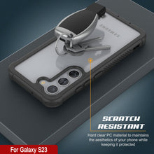 Load image into Gallery viewer, Funda PunkCase Galaxy S23, de la serie Spartan, resistente y robusta, con una cubierta clara y de alta resistencia [Negra].
