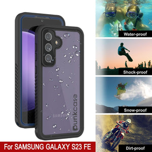 Galaxy S23 FE Resistente al Agua ya los Golpes [Serie Extrema] con Protector de Pantalla [Azul Marino]