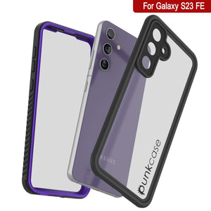 Galaxy S23 FE Resistente al agua / a prueba de golpes [Serie Extrema] Funda protectora delgada con protector de pantalla [Morado]