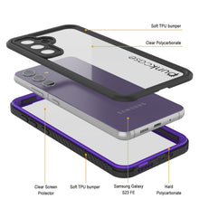 Cargar imagen en el visor de la galería, Galaxy S23 FE Resistente al agua / a prueba de golpes [Serie Extrema] Funda protectora delgada con protector de pantalla [Morado]
