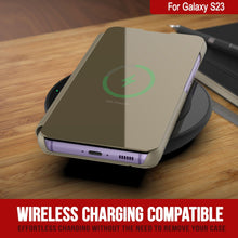 Cargar imagen en el visor de la galería, Funda protectora Punkcase Galaxy S23 Reflector Case con cubierta abatible [Dorado].
