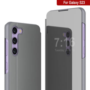 Funda Protectora y Flip Punkcase Galaxy S23 Reflector [Plateada]