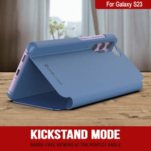 Cargar imagen en el visor de la galería, Funda protectora con tapa Punkcase Galaxy S23 Reflector [Azul]
