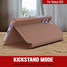 Cargar imagen en el visor de la galería, Funda protectora Punkcase Galaxy S23 Reflector con tapa abatible [Rosa]
