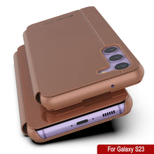 Cargar imagen en el visor de la galería, Funda protectora Punkcase Galaxy S23 Reflector con tapa abatible [Rosa]
