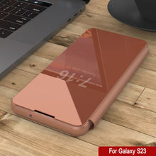 Cargar imagen en el visor de la galería, Funda protectora Punkcase Galaxy S23 Reflector con tapa abatible [Rosa]
