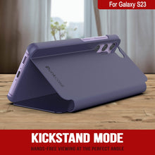 Cargar imagen en el visor de la galería, Funda protectora con tapa Punkcase Galaxy S23 Reflector [Morado]

