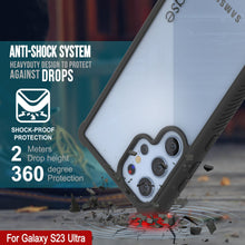 Cargar imagen en el visor de la galería, Funda PunkCase Galaxy S23 Ultra, [Serie Espartana] Cubierta Transparente Resistente de Alta Protección [Negra]
