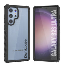 Cargar imagen en el visor de la galería, Funda PunkCase Galaxy S23 Ultra, [Serie Espartana] Cubierta Transparente Resistente de Alta Protección [Negra]
