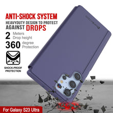 Cargar imagen en el visor de la galería, Funda protectora con tapa Punkcase Galaxy S23 Ultra Reflector [Morado]
