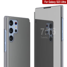 Cargar imagen en el visor de la galería, Funda protectora con tapa reflectante Punkcase Galaxy S23 Ultra [Plata]
