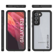 Load image into Gallery viewer, Galaxy S23 resistente al agua/ a prueba de golpes [Serie Extrema] con protector de pantalla [Negro]
