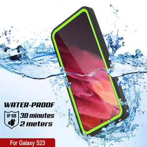 Galaxy S23 a prueba de agua / resistente a los golpes [Serie Extrema] Funda protectora de pantalla [Verde Claro]