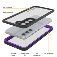 Cargar imagen en el visor de la galería, Galaxy S23 Resistente al agua / a prueba de golpes [Serie Extreme] Funda protectora delgada con protector de pantalla [Morado]
