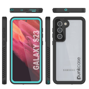 Funda protectora [Serie Extrema] a prueba de agua/ golpes/ nieve para Galaxy S23 con protector de pantalla [Color Teal]
