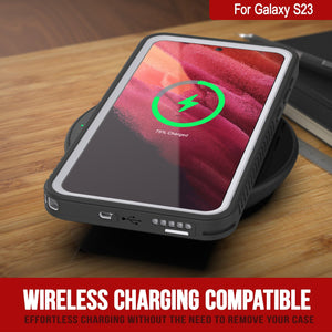 Galaxy S23 a prueba de agua/ golpes/ nieve/ suciedad [Serie Extrema] Funda delgada Punkcase [Blanca]