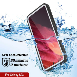Galaxy S23 a prueba de agua/ golpes/ nieve/ suciedad [Serie Extrema] Funda delgada Punkcase [Blanca]