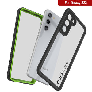 Galaxy S23 a prueba de agua / resistente a los golpes [Serie Extrema] Funda protectora de pantalla [Verde Claro]