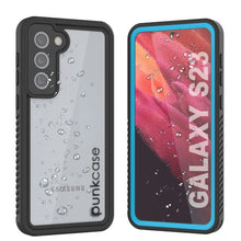 Cargar imagen en el visor de la galería, Galaxy S23 resistente al agua, a los golpes, a la nieve y al polvo. Funda Slim de la serie Extreme de color azul claro.
