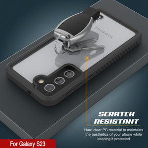 Galaxy S23 Resistente al agua / a prueba de golpes [Serie Extreme] Funda protectora delgada con protector de pantalla [Morado]