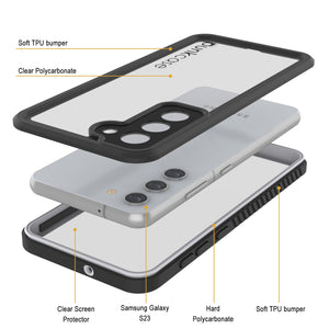 Galaxy S23 a prueba de agua/ golpes/ nieve/ suciedad [Serie Extrema] Funda delgada Punkcase [Blanca]