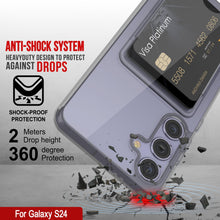 Load image into Gallery viewer, Caso del soporte de tarjetas Galaxy S24 [Serie CRystal CardsLot] [Fit Slim] [Gray]
