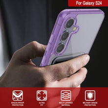 Cargar imagen en el visor de la galería, Caso de soporte de tarjetas Galaxy S24 [Serie CRystal Cardslot] [Fit Slim] [Purple]
