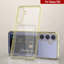 Cargar imagen en el visor de la galería, Caso del soporte de tarjetas Galaxy S24 [Serie CRystal CardsLot] [Fit Slim] [Amarillo]
