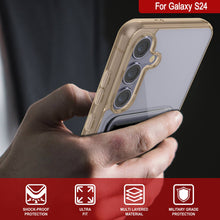 Cargar imagen en el visor de la galería, Caso del soporte de tarjetas Galaxy S24 [Serie Crystal CardsLot] [Fit Slim] [Orange]
