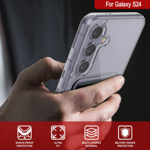 Caso del soporte de tarjetas Galaxy S24 [Serie CRystal CardsLot] [Fit Slim] [Clear]