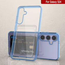 Cargar imagen en el visor de la galería, Caso del soporte de tarjetas Galaxy S24 [Serie CRystal Cardslot] [Fit Slim] [Azul]

