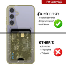 Cargar imagen en el visor de la galería, Caso del soporte de tarjetas Galaxy S24 [Serie CRystal CardsLot] [Fit Slim] [Amarillo]
