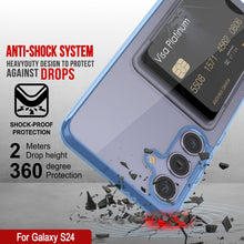 Cargar imagen en el visor de la galería, Caso del soporte de tarjetas Galaxy S24 [Serie CRystal Cardslot] [Fit Slim] [Azul]
