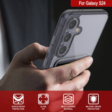 Cargar imagen en el visor de la galería, Caso del soporte de tarjetas Galaxy S24 [Serie CRystal CardsLot] [Fit Slim] [Negro]
