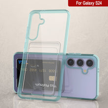 Cargar imagen en el visor de la galería, Caso del soporte de tarjetas Galaxy S24 [Serie CRystal CardsLot] [Fit Slim] [Teal]
