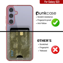 Cargar imagen en el visor de la galería, Caso del soporte de tarjetas Galaxy S24 [Serie CRystal CardsLot] [Fit Slim] [Rojo]
