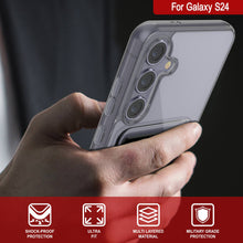 Load image into Gallery viewer, Caso del soporte de tarjetas Galaxy S24 [Serie CRystal CardsLot] [Fit Slim] [Gray]
