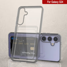 Load image into Gallery viewer, Caso del soporte de tarjetas Galaxy S24 [Serie CRystal CardsLot] [Fit Slim] [Gray]

