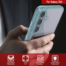Cargar imagen en el visor de la galería, Caso del soporte de tarjetas Galaxy S24 [Serie CRystal CardsLot] [Fit Slim] [Teal]
