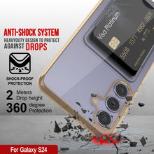 Cargar imagen en el visor de la galería, Caso del soporte de tarjetas Galaxy S24 [Serie Crystal CardsLot] [Fit Slim] [Orange]
