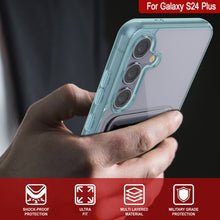 Cargar imagen en el visor de la galería, Caso del soporte de tarjetas Galaxy S24 Plus [Serie Crystal CardsLot] [Fit Slim] [verde azulado]
