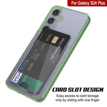 Cargar imagen en el visor de la galería, Caso de soporte de tarjetas Galaxy S24 Plus [Serie CRystal CardsLot] [Fit Slim] [verde]
