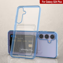 Cargar imagen en el visor de la galería, Caso de soporte de tarjetas Galaxy S24 Plus [Serie CRystal Cardslot] [Fit Slim] [Azul]
