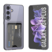 Load image into Gallery viewer, Caso de soporte de tarjetas Galaxy S24 Plus [Serie Crystal CardsLot] [Fit Slim] [Gray]
