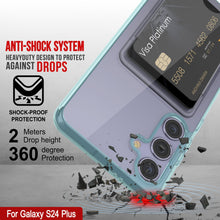 Cargar imagen en el visor de la galería, Caso del soporte de tarjetas Galaxy S24 Plus [Serie Crystal CardsLot] [Fit Slim] [verde azulado]
