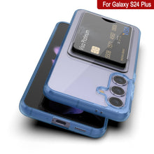 Cargar imagen en el visor de la galería, Caso de soporte de tarjetas Galaxy S24 Plus [Serie CRystal Cardslot] [Fit Slim] [Azul]
