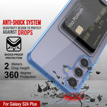 Cargar imagen en el visor de la galería, Caso de soporte de tarjetas Galaxy S24 Plus [Serie CRystal Cardslot] [Fit Slim] [Azul]
