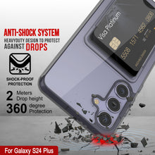 Cargar imagen en el visor de la galería, Caso de soporte de tarjetas Galaxy S24 Plus [Serie Crystal CardsLot] [Fit Slim] [Negro]
