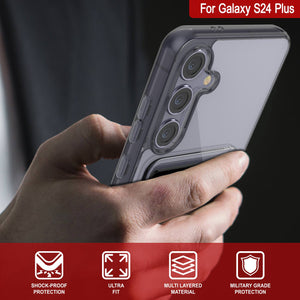 Caso de soporte de tarjetas Galaxy S24 Plus [Serie Crystal CardsLot] [Fit Slim] [Negro]